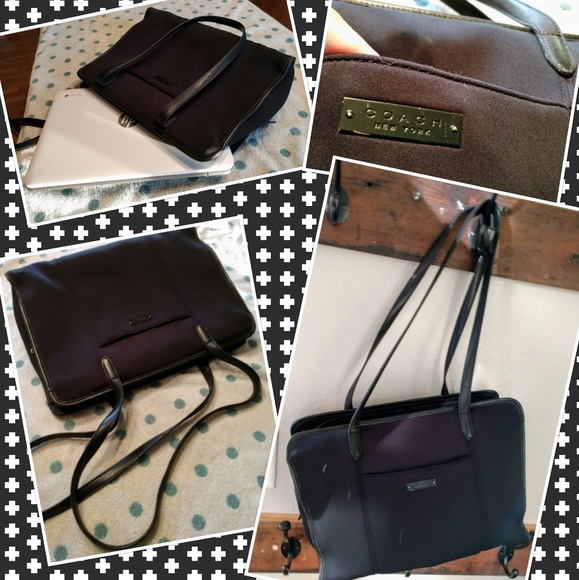 Coach Handbags - Coach black padded fabric messenger bag YKK zipper